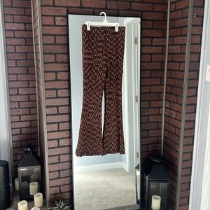 Free People Mesh Print Floral Pull on Pants